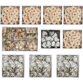 Wooden Stickers, size 20-50 mm, 10 pack/ 1 box [HOB-58042]