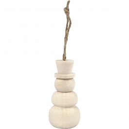 Snowman, H: 7,8 cm, D: 3,3 cm, 1 pc [HOB-58060]