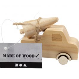 Lorry with Christmas tree, H: 6 cm, L: 7 cm, W: 3,5 cm, 1 pc [HOB-58069]