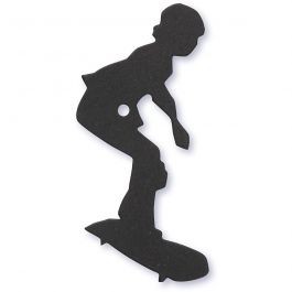 Cardboard Emblem, black, skater, size 56x67 mm, 10 pc/ 1 pack [HOB-586036]