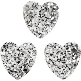 Sequins, silver, size 15 mm, 10 g/ 1 pack [HOB-589018]