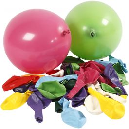 Balloons, Round, D: 23 cm, 100 pc/ 1 pack [HOB-59107]