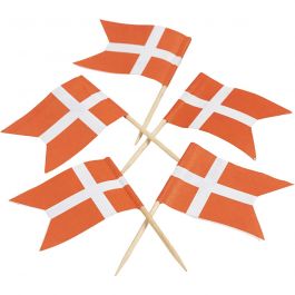 Cake Flags, size 30x50 mm, 100 pc/ 1 pack [HOB-59122]