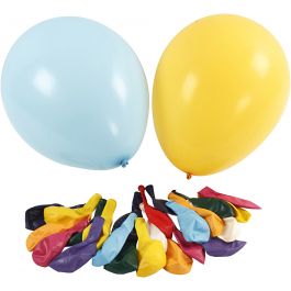 Balloons, assorted colours, D: 43 cm, 50 pc/ 1 pack [HOB-59126]