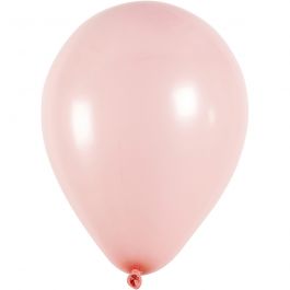 Balloons, light red, round, D: 23 cm, 10 pc/ 1 pack [HOB-59162]
