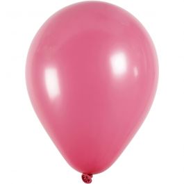 Balloons, dark pink, round, D: 23 cm, 10 pc/ 1 pack [HOB-59167]
