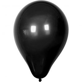 Balloons, black, D: 23 cm, 10 pc/ 1 pack [HOB-592002]