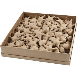 Christmas Ornaments, size 5+8 cm, 120 pc/ 1 pack [HOB-59235]