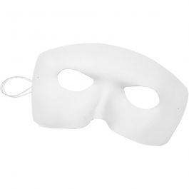 Mask, white, H: 12 cm, W: 17 cm, 12 pc/ 1 pack [HOB-59243]