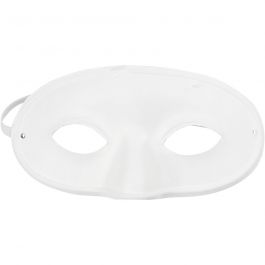 Half Face Masks, white, H: 9,5 cm, W: 18,5 cm, 10 pc/ 1 pack [HOB-59255]