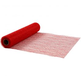 Table Runner, red, W: 30 cm, 10 m/ 1 roll [HOB-593003]