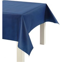 Imitation Fabric Table Cloth, dark blue, W: 125 cm, 70 g, 10 m/ 1 roll [HOB-594004]