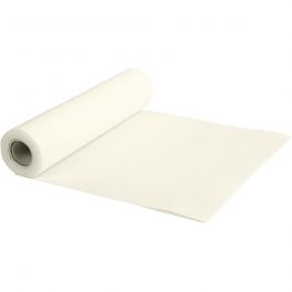 Imitation Fabric Table Runner, cream, W: 35 cm, 70 g, 10 m/ 1 roll [HOB-595021]