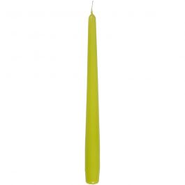 Candles, lime green, H: 24,5 cm, D: 2,2 cm, 4 pc/ 1 pack [HOB-597007]