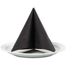 Table Napkins, black, size 33x33 cm, 20 pc/ 1 pack [HOB-599002]