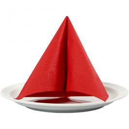 Table Napkins, red, size 33x33 cm, 20 pc/ 1 pack [HOB-599003]