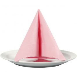Table Napkins, light red, size 33x33 cm, 20 pc/ 1 pack [HOB-599017]