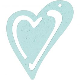Heart, turquoise, size 55x45 mm, thickness 2 mm, 10 pc/ 1 pack [HOB-599108]