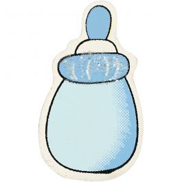 Milk Bottle, light blue, size 22x37 mm, thickness 1,7 mm, 10 pc/ 1 pack [HOB-599911]