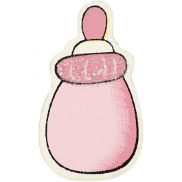 Milk Bottle, light red, size 22x37 mm, thickness 1,7 mm, 10 pc/ 1 pack [HOB-599917]