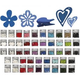 Wood decoration, assorted colours, 50 pack/ 1 pack [HOB-599999]