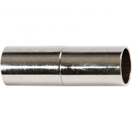 Magnetic Clasp, silver-plated, L: 20 mm, hole size 5 mm, 2 pc/ 1 pack [HOB-60024]