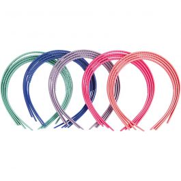 Hair Bands, assorted colours, W: 8 mm, 20 pc/ 1 pack [HOB-60083]