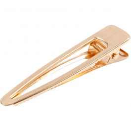 Hair slide, gold-plated, L: 75 mm, W: 16 mm, 1 pc/ 1 pack [HOB-600983]