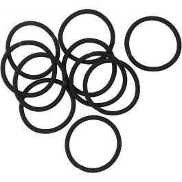 Hair elastics, black, D: 45 mm, 10 pc/ 1 pack [HOB-600985]