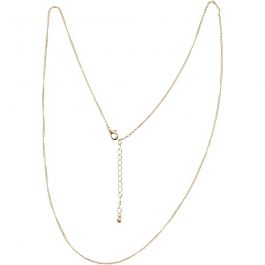 Chain, L: 80 cm, D: 1 mm, gold-plated, 1pc