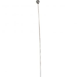 Ball Head Pins, L: 60 mm, silver-plated, 20pcs