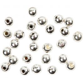 Memory Wire End Caps,  3 mm, hole size 1 mm, silver-plated, 20pcs