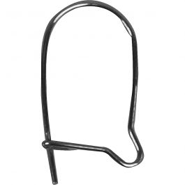 Ear Hanger,  15 mm, silver-plated, 10pcs