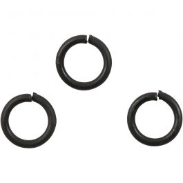 Jump Ring, black, size 7 mm, thickness 1 mm, 50 pc/ 1 pack [HOB-60591]