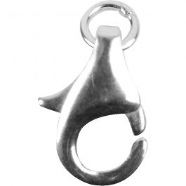 Lobster Claw Clasps, sterling silver, L: 11 mm, 5 pc/ 1 pack [HOB-60830]