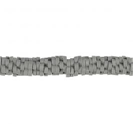 Clay Beads, grey, D: 5-6 mm, hole size 2 mm, 145 pc/ 1 strand [HOB-61002]