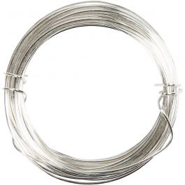 Silver-plated Wire, silver-plated, thickness 0,4 mm, 20 m/ 1 roll [HOB-61004]