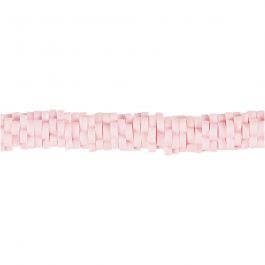 Clay Beads, light red, D: 5-6 mm, hole size 2 mm, 145 pc/ 1 strand [HOB-61007]