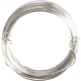 Silver-plated Wire, silver-plated, thickness 0,8 mm, 6 m/ 1 roll [HOB-61008]