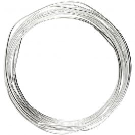 Silver-plated Wire, silver-plated, thickness 1,2 mm, 3 m/ 1 roll [HOB-61012]