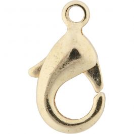 Lobster Claw Clasps, gold-plated, L: 10,1 mm, 5 pc/ 1 pack [HOB-61049]