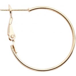 Earring, gold-plated, D: 25 mm, 8 pc/ 1 pack [HOB-61067]