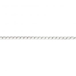 Chain, silver-plated, W: 6 mm, 5 m/ 1 pc [HOB-61301]