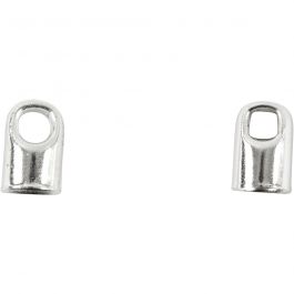 End Caps, silver-plated, L: 7 mm, D: 4,5 mm, 8 pc/ 1 pack [HOB-613040]