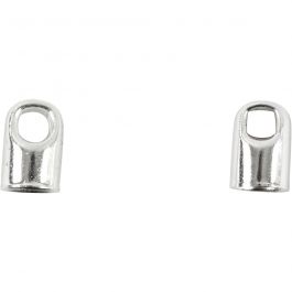 End Caps, silver-plated, L: 7 mm, D: 4,5 mm, 50 pc/ 1 pack [HOB-61304]