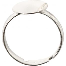 Finger Ring, silver-plated, 15 pc/ 1 pack [HOB-61311]