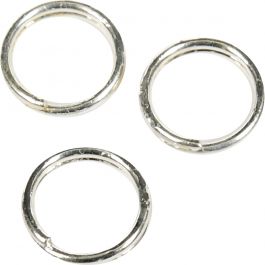 Split Ring, silver-plated, D: 5 mm, 30 pc/ 1 pack [HOB-613420]