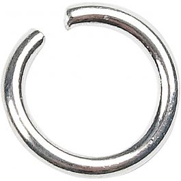 Jump Ring, silver-plated, size 7 mm, thickness 1 mm, 400 pc/ 1 pack [HOB-61378]