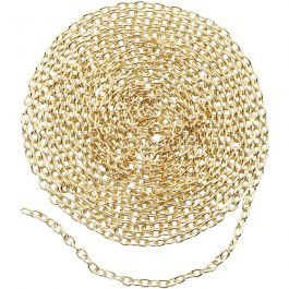 Chain, gold-plated, W: 2 mm, 20 m/ 1 pack [HOB-61401]