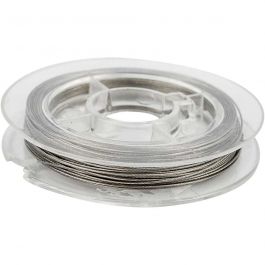 Beading Wire, silver, thickness 0,38 mm, 10 m/ 1 roll [HOB-61520]